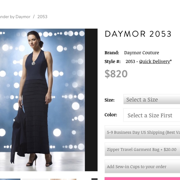 HOLD⚡️SALE ~ ALEXANDER by Daymor 2053 Tiered Sheath Dress - Picture 7 of 11